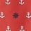Red Microfiber Anchors & Ships Wheels Self-Tie Bow Tie